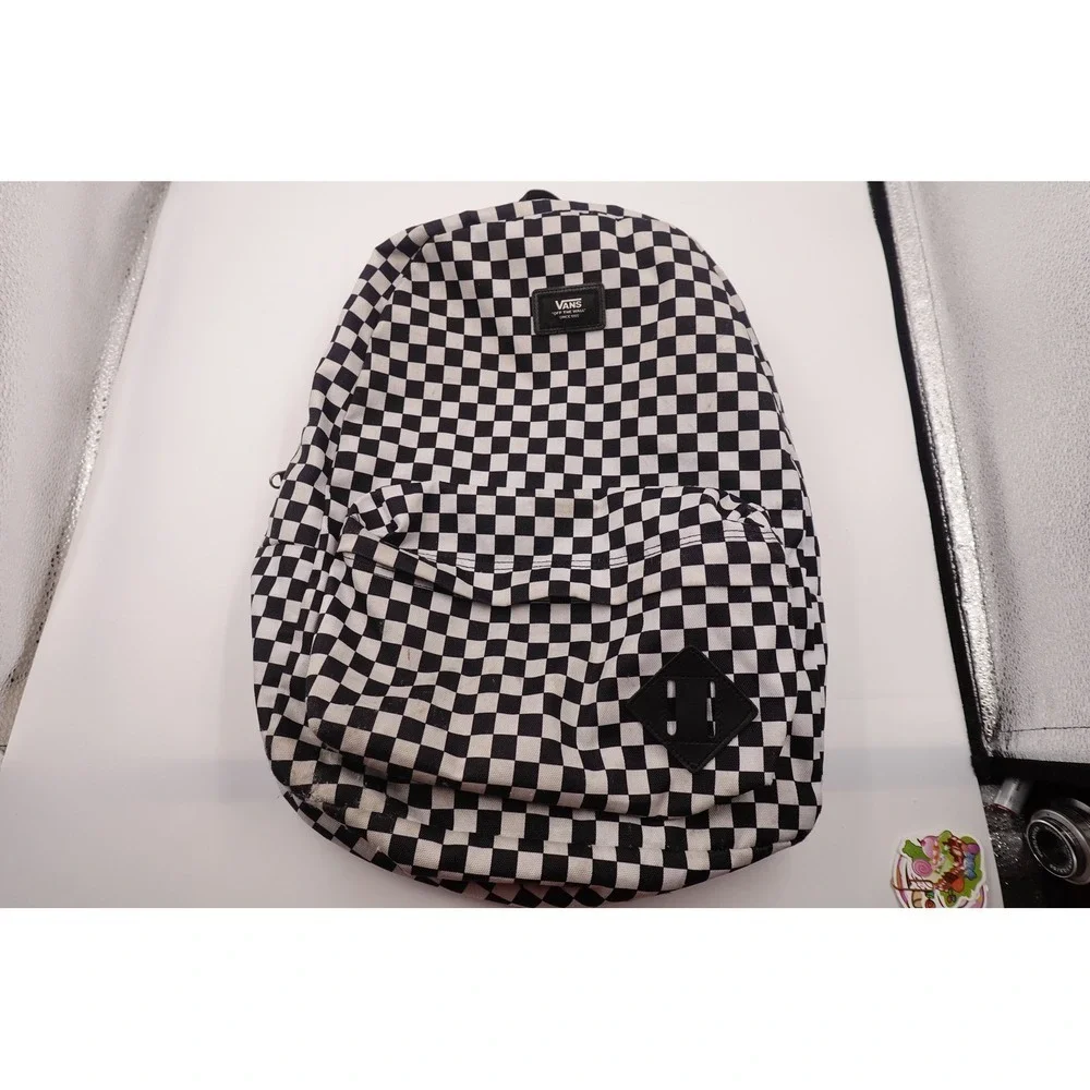 Y2K Skater Grunge Checkered Backpack Vans Old Skool 22L Checkerboard School Bag
